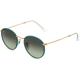 Ray-Ban RB 3447JM ROUND FULL COLOR Herren-Sonnenbrille Vollrand Panto Metall-Gestell, gold