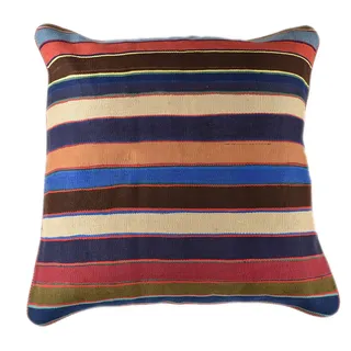 KUHFELL online & NOMAD Bodenkissen Kelim Kissen Sitzkissen 80 x 80 cm aus persischen Vintage Kelim