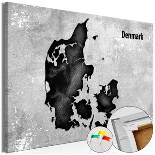 Artgeist Pinnwand Scandinavian Beauty [Cork Map] schwarz 120,00 cm x 80,00 cm