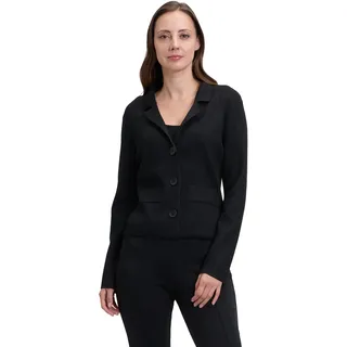 Betty Barclay Strickjacke BETTY BARCLAY "Betty Barclay Strickblazer langarm", Damen, Gr. 40, schwarz, Strick, Obermaterial: 56% Viskose, 23% Polyamid, 21% Polyester metallisiert., feminin, figurbetont normal, Langarm, Strickjacken, Glitzer