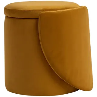 Nordlys Hocker, Gelb, Textil, 46x78x43 cm, Wohnzimmer, Hocker, Poufs