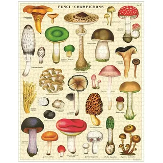 Cavallini & Co. 1000 Piece Vintage Puzzle, Mushrooms (PZL/MUSH)