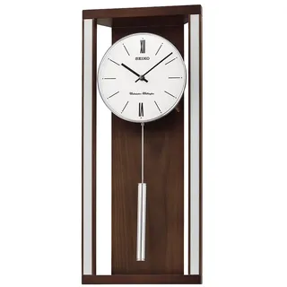 SEIKO QXH068B Dual Chimes Wanduhr aus Holz mit Pendel