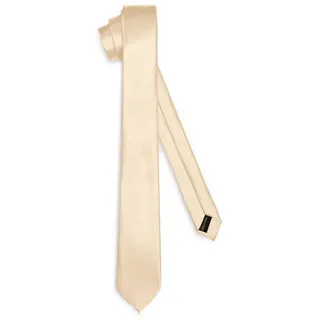 Ladeheid Krawatte Klassische Herren Krawatte glänzend Vielfältige Farben TMS-6 150cmx6cm (1-St) beige|weiß