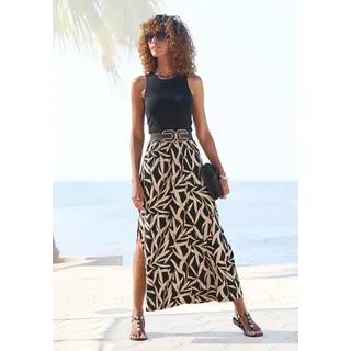 s.Oliver Maxirock Damen Bedruckt Schwarz/Sand 38