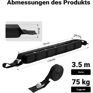 Wiltec Dachgepäckträger 113 x 10 x 8 cm