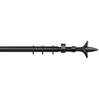 Gardinenstange Sparta, Liedeco, Ø 20 mm, 1-läufig, ausziehbar, verschraubt schwarz