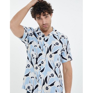 Threadbare Hawaiihemd THB Shirt S/Slv Walmer blau XL
