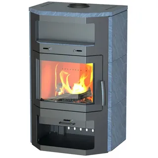 Thermia Kaminofen Bali Max V3 Naturstein, 8 kW, Zeitbrand grau