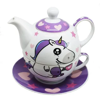 EinhornLiebe Teekanne mit Tasse 4-teilig Bunt