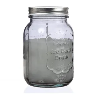MARELIDA Outdoorkerze Duftkerze Citronella im Glas mit Deckel grau Echtwachs Outdoorkerze (1-tlg) grau