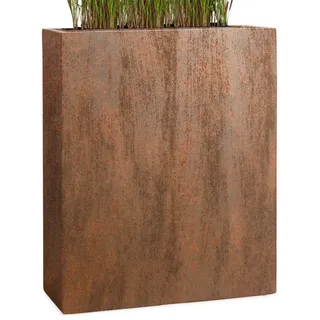 Pflanzwerk® Pflanzkübel DIVIDER Premium Blumenkübel Raumteiler Hochbeet Fiberglas, Fiberglas - Handgefertigt - Rechteckig - Frostbeständig braun 80 cm x 92 cm x 30 cm