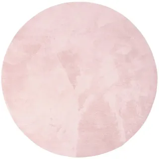 FRAAI | Home & Living Waschbarer Teppich Rund - Vivid Rosa - Ø 100cm | Polyester - Machine woven - Plain - Waschbar in Waschmaschine - Modern - Living room