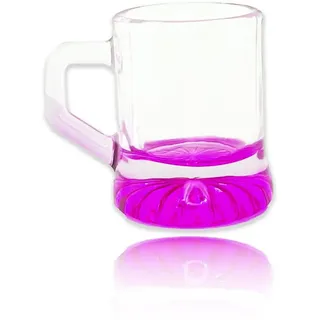 Carlso 144x Schnapsglas zum Umhängen aus Glas mit Henkel, am Band, Party JGA, viele Farben (bunt, 144)