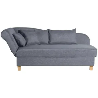 Max Winzer Recamiere Flachgewebe 3-Sitzer Blau