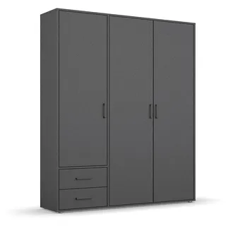 Rauch Drehtürenschrank Voyager 140 x 194 x 53 cm Grau/Blau