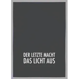17;30 Hamburg Geschirrtuch mit Spruch "Der Letzte macht das Licht aus" weiß