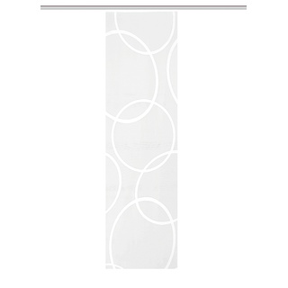 HOME WOHNIDEEN Schiebegardine 84201 PINALE TRANSPARENT, weiß, Jaquard, vers. Größen, Farbe:weiß, Größe:225 x 57 cm, Anzahl:1x