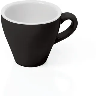 WAS Germany - Espresso Obertasse Set ITALIA BLACK, 90 ml, Ø 6,5 cm, Set á 6 Stück, Porzellan