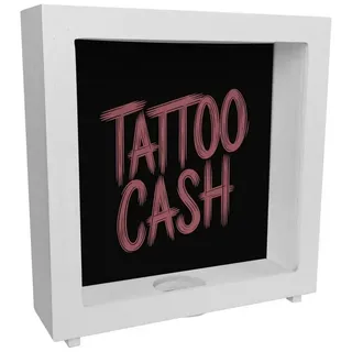 speecheese Spardose Tattoo Cash Rahmen Spardose aus Holz für Tattoo-Fans