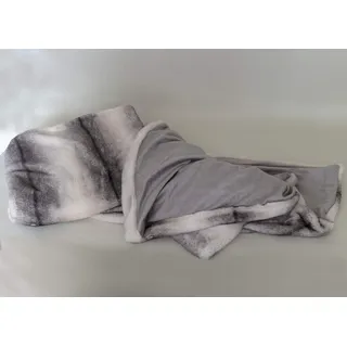 Felldecke Wolfspelz Grau Kuscheldecke Wohndecke Überwurfsdecke Wolfsfell 130x150