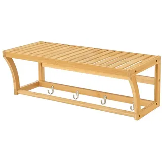 [en.casa] Langeland Hängeregal 1 Ablage 60 x 20 x 180 cm Beige