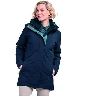 Schöffel 3in1 Parka Barth Damen Doppeljacke, blau - 38