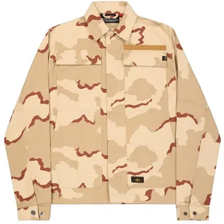 ALPHA INDUSTRIES Übergangsjacke hellbeige / bordeaux / schwarz S
