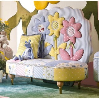 Casa Padrino Luxus Kindersofa Sonnenblumen Bunt - Kinderzimmer Sofa - Kinderzimmer Möbel - Erstklassische Qualität - Made in Italy