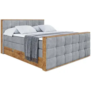 altdecor Boxspringbett 160 x 200 cm H3 Grau