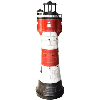 Solar-Deko-Leuchtturm, 80 cm: Maritime Gartenleuchte, automatisch & wetterfest – Bringt Urlaubsfeeling & zauberhaftes Licht in den Garten