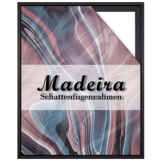BIRAPA Einzelrahmen Schattenfugenrahmen Madeira, (1 Stück), 50x75 cm, Schwarz, Holz schwarz 50 cm x 75 cm