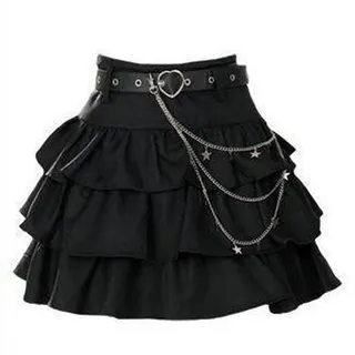 DuomaiJJ Minirock Geschwollener Kuchenrock Für Frauen Herbst Süßer Cooler Rock High Taille Love Short Rock-schwarz-XL