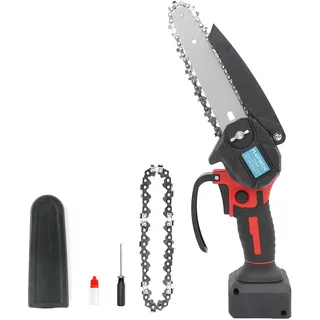 Mini Kettensäge Kompatibel mit einhell 18V Akkus, 6 Zoll Mini Kettensäge Elektro mit Handkettensäg Elektrisch für Gartenscheren Astschere Holzschneidenz (ohne Batterie)