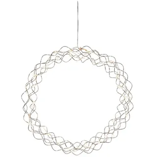 Star Trading LED-Dekokranz 45 cm silber