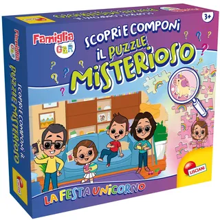 Liscianigiochi 102693 Spiel DER Familie GBR-Einhorn Party, Rosa, Lila und Weiß