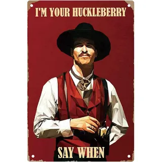 Man Cave-Dekor, West Cowboy, Filmschild, Doc, Urlaub, Blechschilder, Vintage-Film-Poster, Western-Retro-Wandkunst, Blechschilder, Cowboy-Dekoration, Geschenk für Fan, 20,3 x 30,5 cm