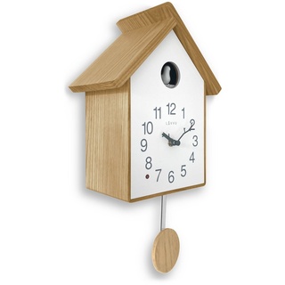 Clockvilla Hettich-Uhren Wanduhr Moderne Kuckucksuhr Holz Weiß weiß