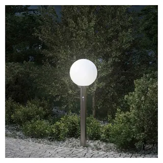 vidaXL Pollerleuchte Edelstahl 80 cm inkl. Bewegungsmelder IP44 grau/silber