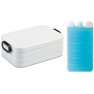 Mepal Lunchbox Take A Break Lunchbox + Kühlakku 2er Set, Material-Mix, (2-tlg), Spülmaschinengeeignet weiß