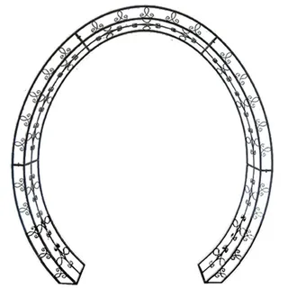 Harms Import Rosenbogen LAMOS  oval 100 x 200 cm Schwarz