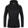 Kapuzenjacke Damen schwarz meliert/weiß 34