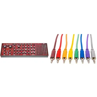 Behringer NEUTRON Paraphonic Analog and Semi-Modular Synthesizer with Dual 3340 VCOs, Multi-Mode VCF, 2 ADSRs & Hosa cmm-845 Mini Klinke unsymmetrisch Patchkabel 20,3 x 45,7 cm