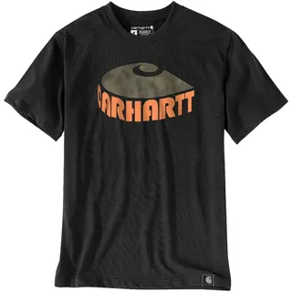 Carhartt, Arbeitsoberteil, Koszulka Heavyweight Camo C Black (S)