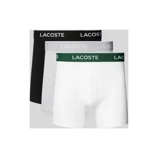 Boxershorts mit elastischem Label-Bund im 3er-Pack, Silber Melange, XL