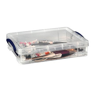Really Useful Box Aufbewahrungsbox 4,0 l transparent 39,5 x 25,5 x 8,8 cm