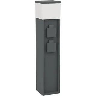 EGLO Außenleuchte Aluminium 50,0 cm inkl. 2 Steckdosen anthrazit