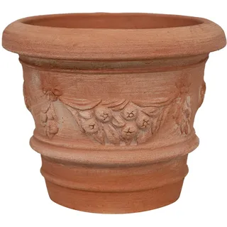 Biscottini Terrakotta töpfe 20x20x17 cm | Pflanzentopf gross Made in Italy | Terracotta blumentopf groß | Terracotta topf für den Garten