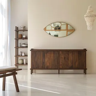 Tikamoon Sideboard 190 x 86 x 40 cm Braun