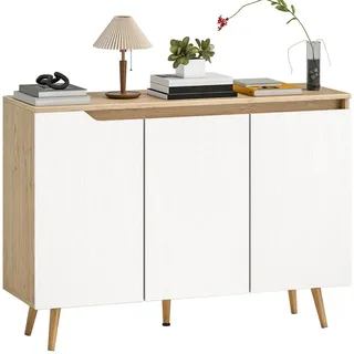 Pangivo Sideboard, Ahorn, Holz, Kautschukholz, 2 Fächer, 35x76.5x107 cm, Wohnzimmer, Kommoden & Sideboards, Sideboards